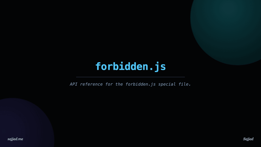 Next.js  forbidden.js
