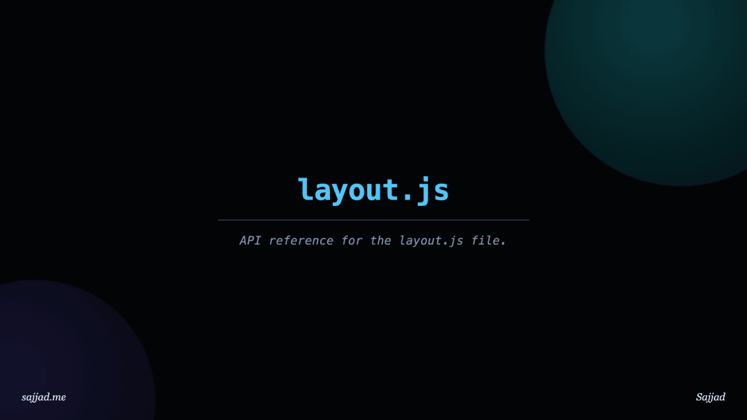 Next.js layout.js
