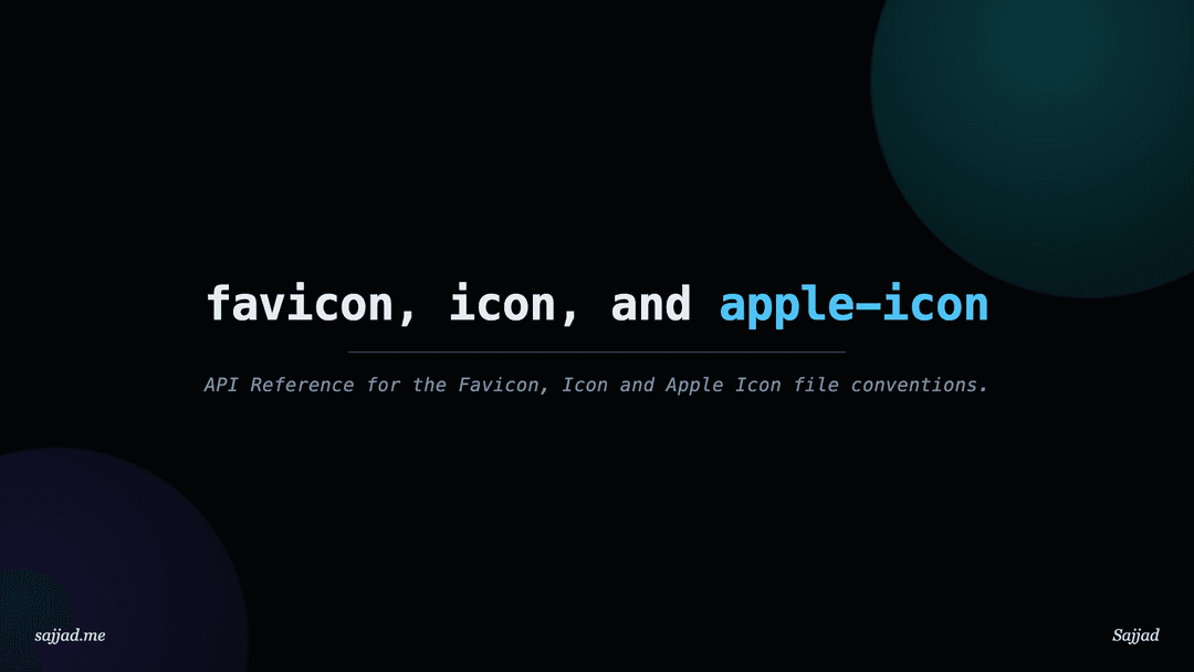 Next.js favicon, icon, and apple-icon