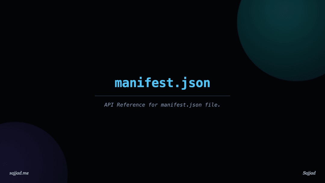Next.js manifest.json
