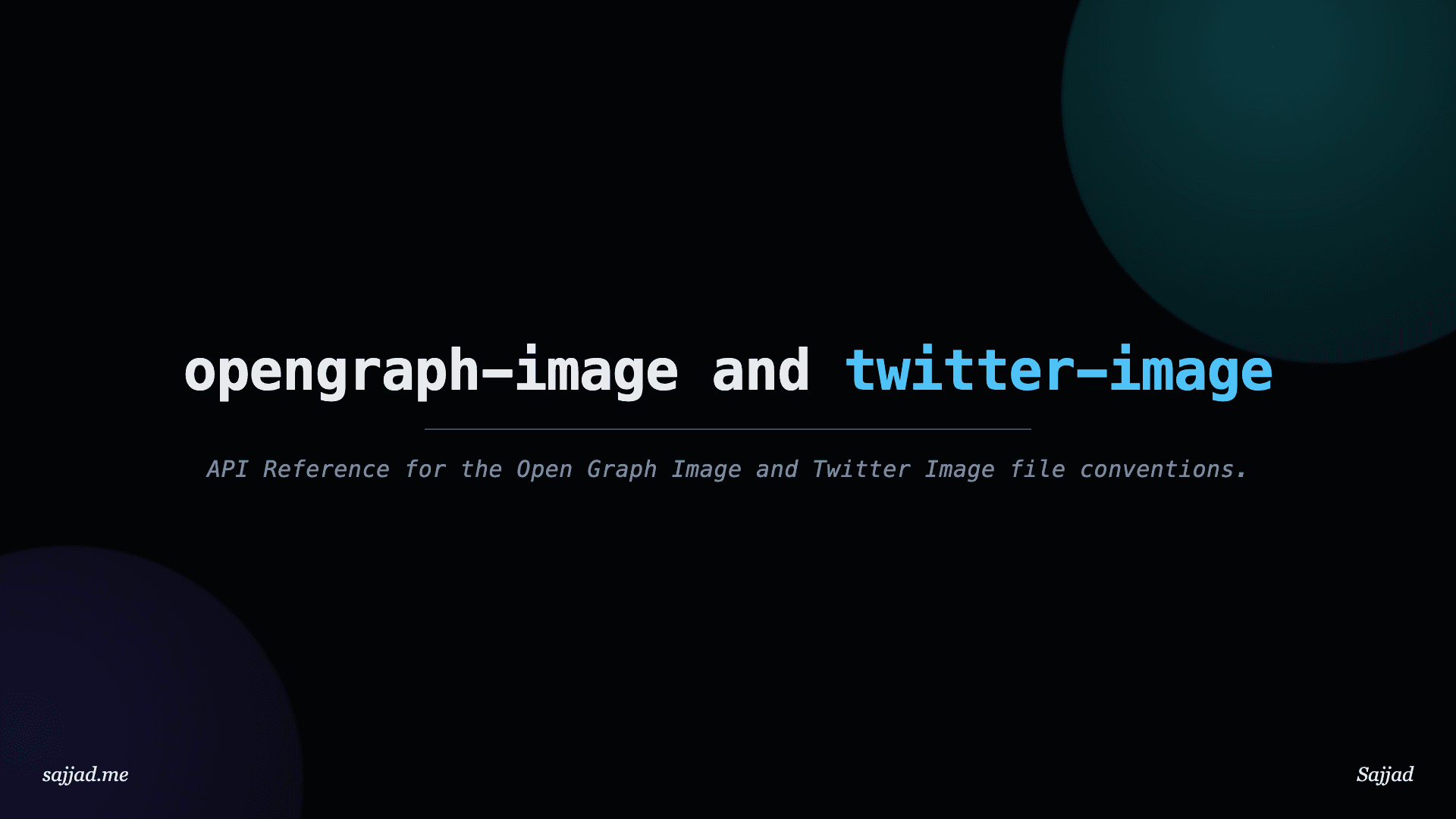 Next.js opengraph-image and twitter-image