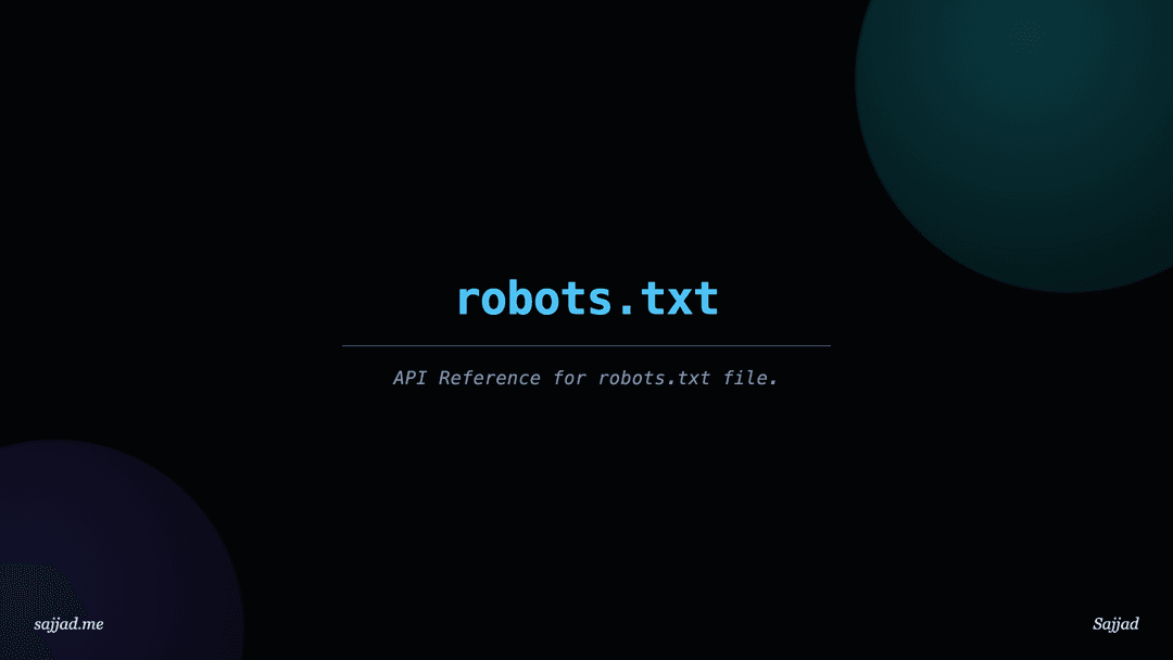 Next.js robots.txt