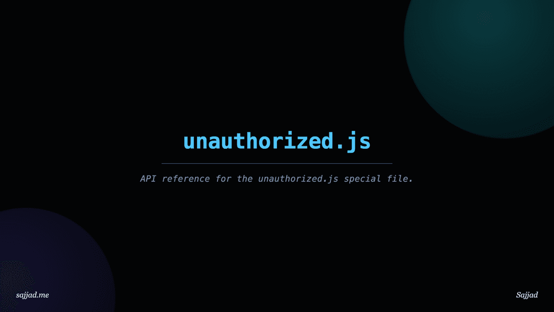 Next.js unauthorized.js