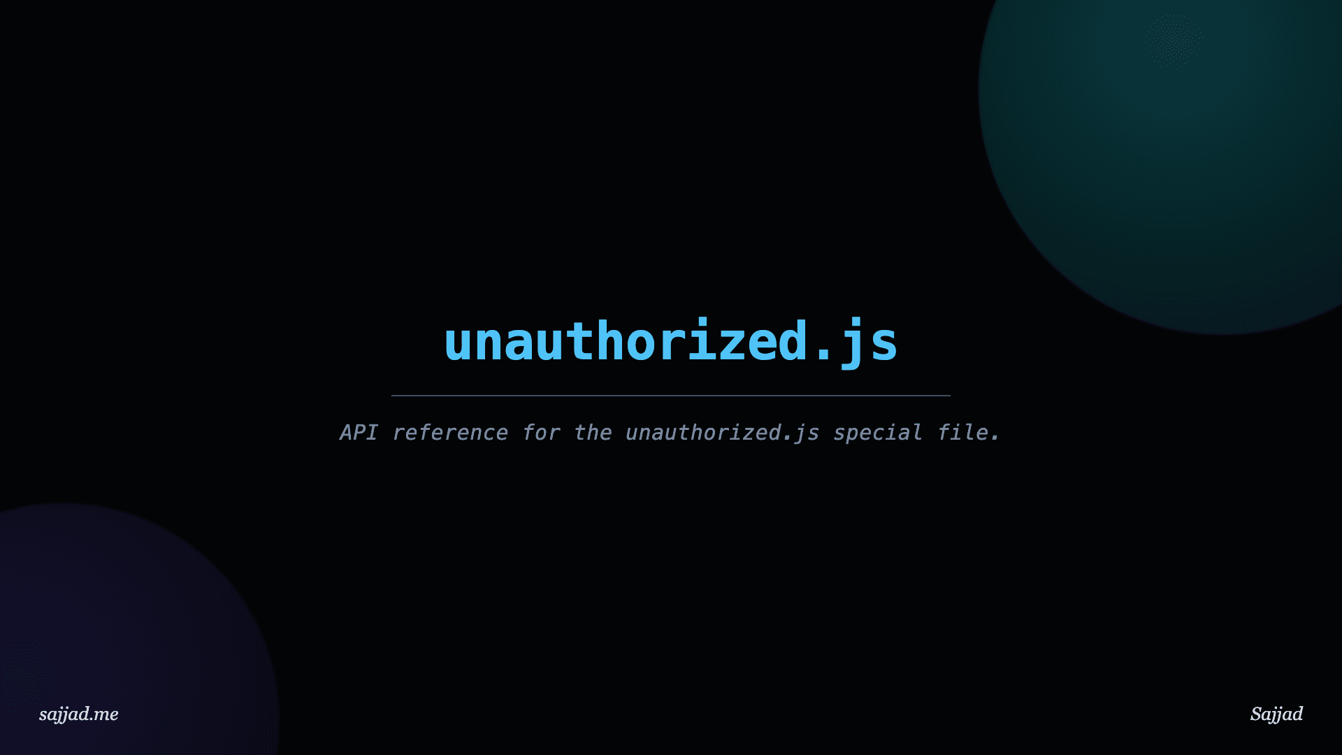 Next.js unauthorized.js