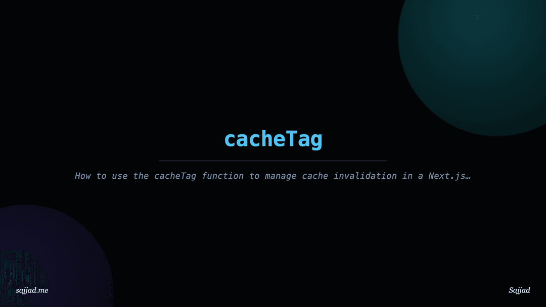 Next.js cacheTag