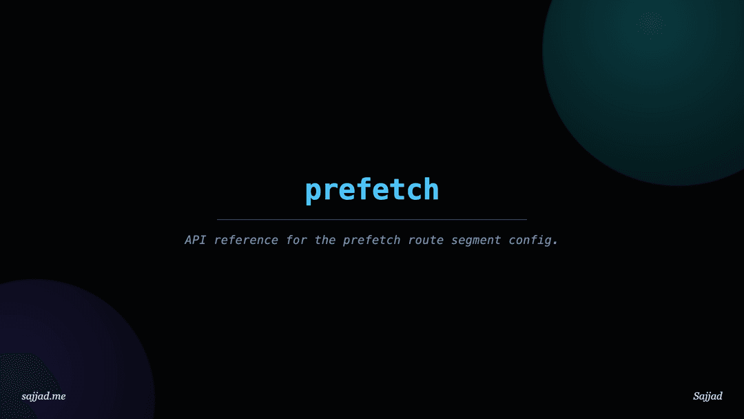 Next.js prefetch
