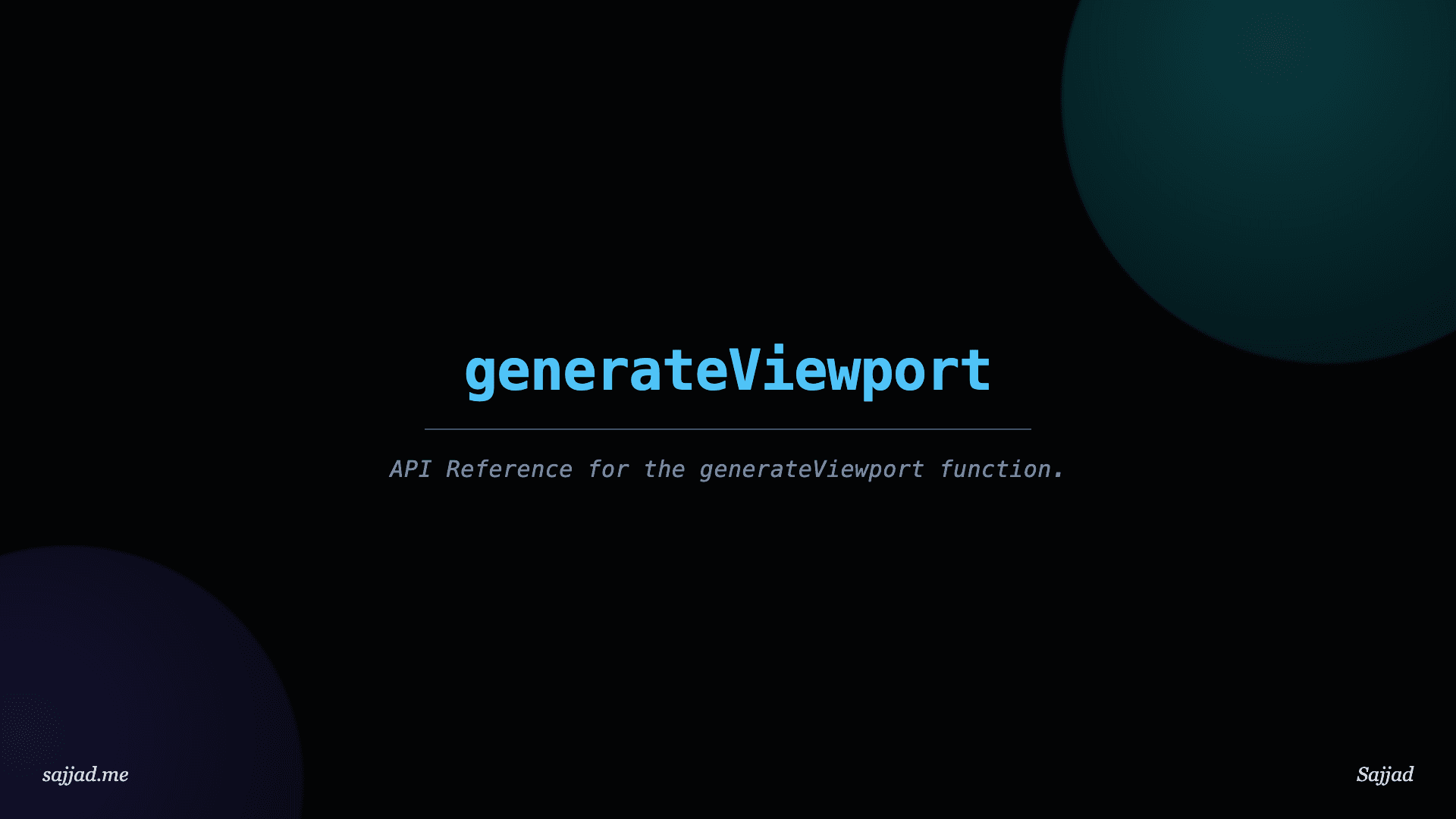 Next.js generateViewport
