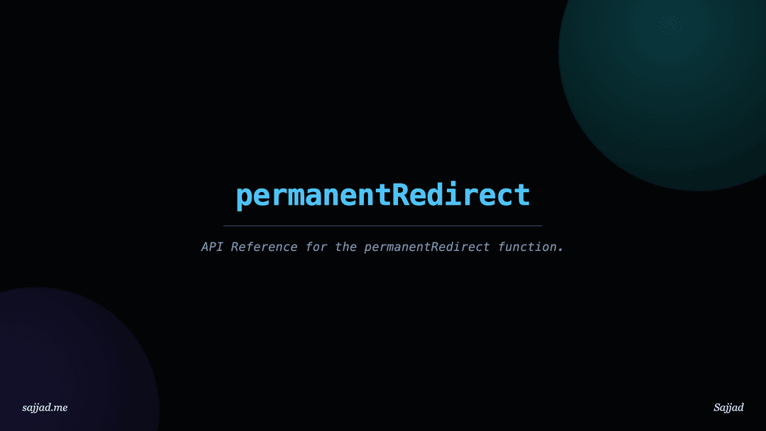 Next.js permanentRedirect