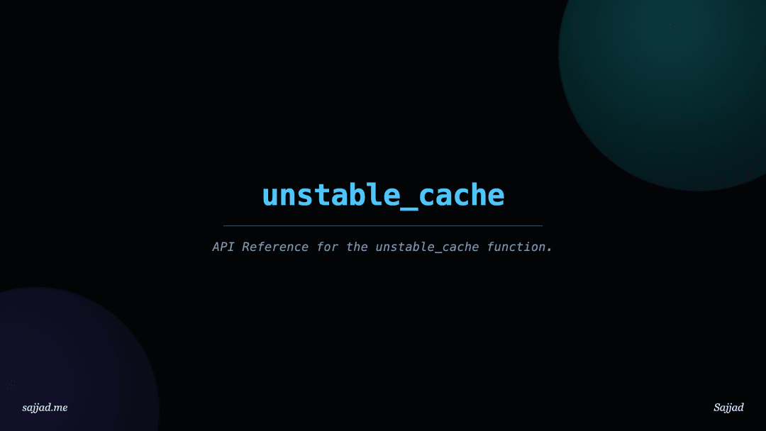 Next.js unstable_cache