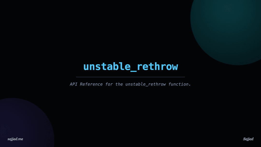 Next.js unstable_rethrow