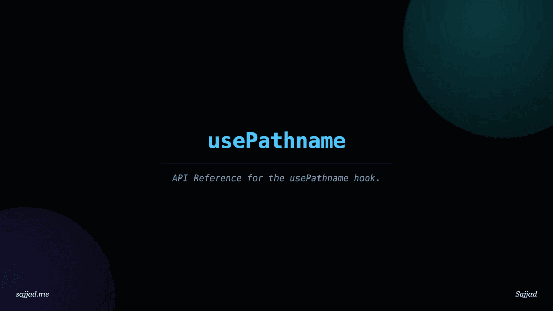 Next.js usePathname