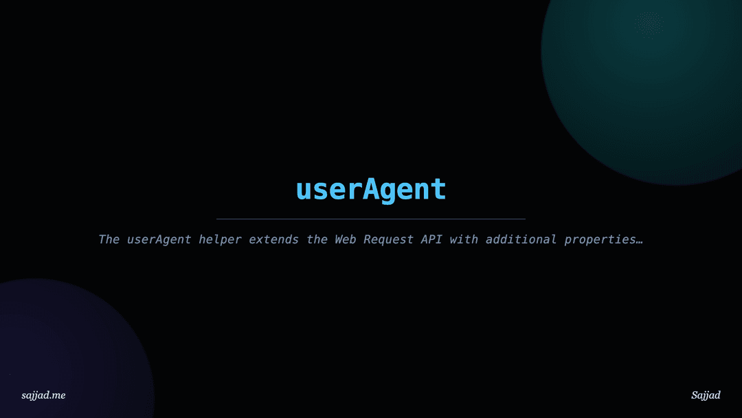 Next.js userAgent