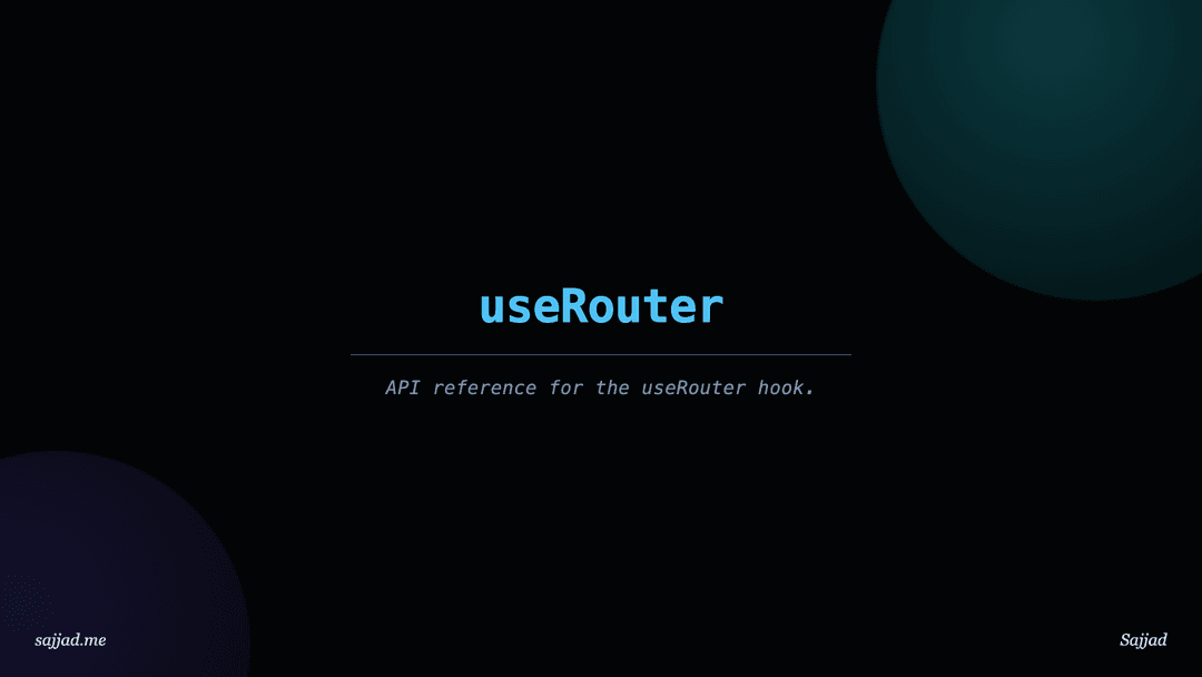 Next.js useRouter