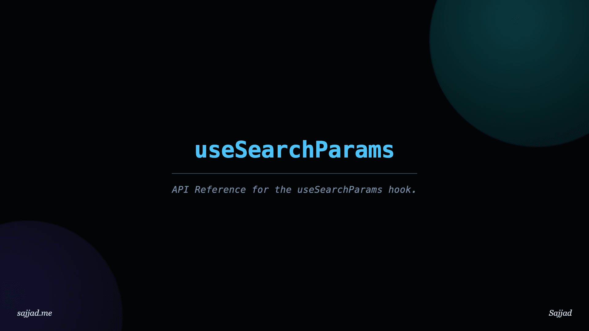 Next.js useSearchParams