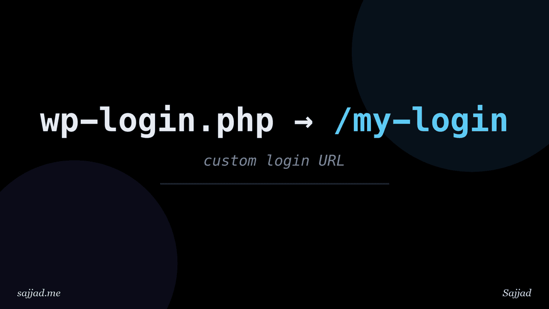 How to change the default WordPress login URL?