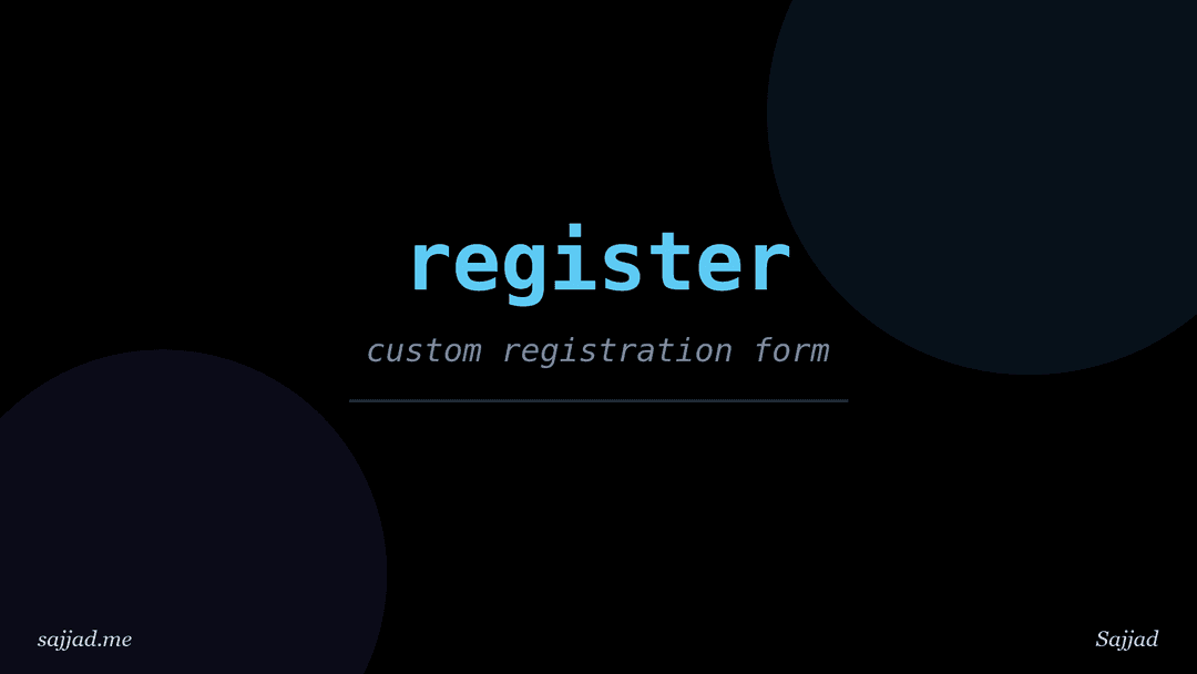 How to create a custom user registration form in WordPress?