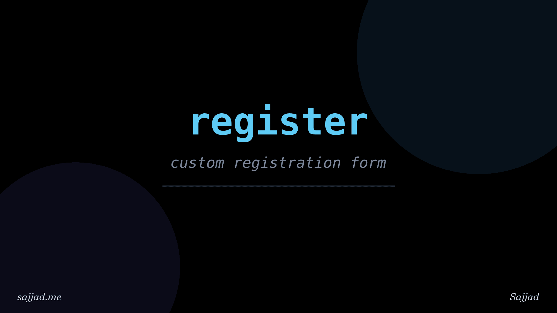 How to create a custom user registration form in WordPress?