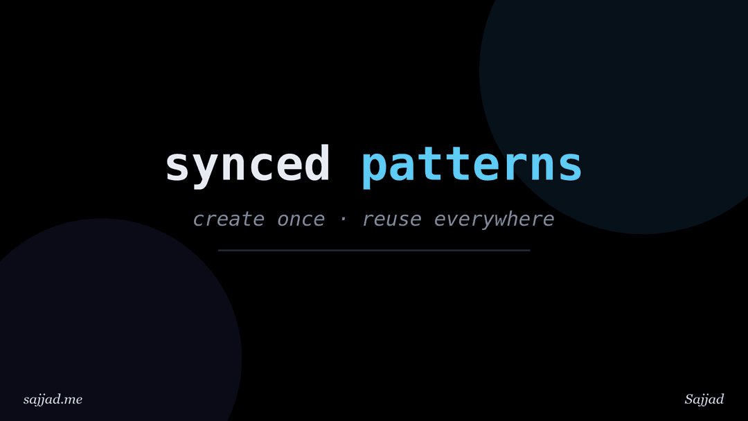 How to create reusable blocks (synced patterns) in WordPress?