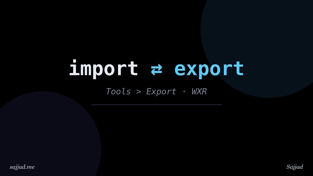 How to import and export content in WordPress?