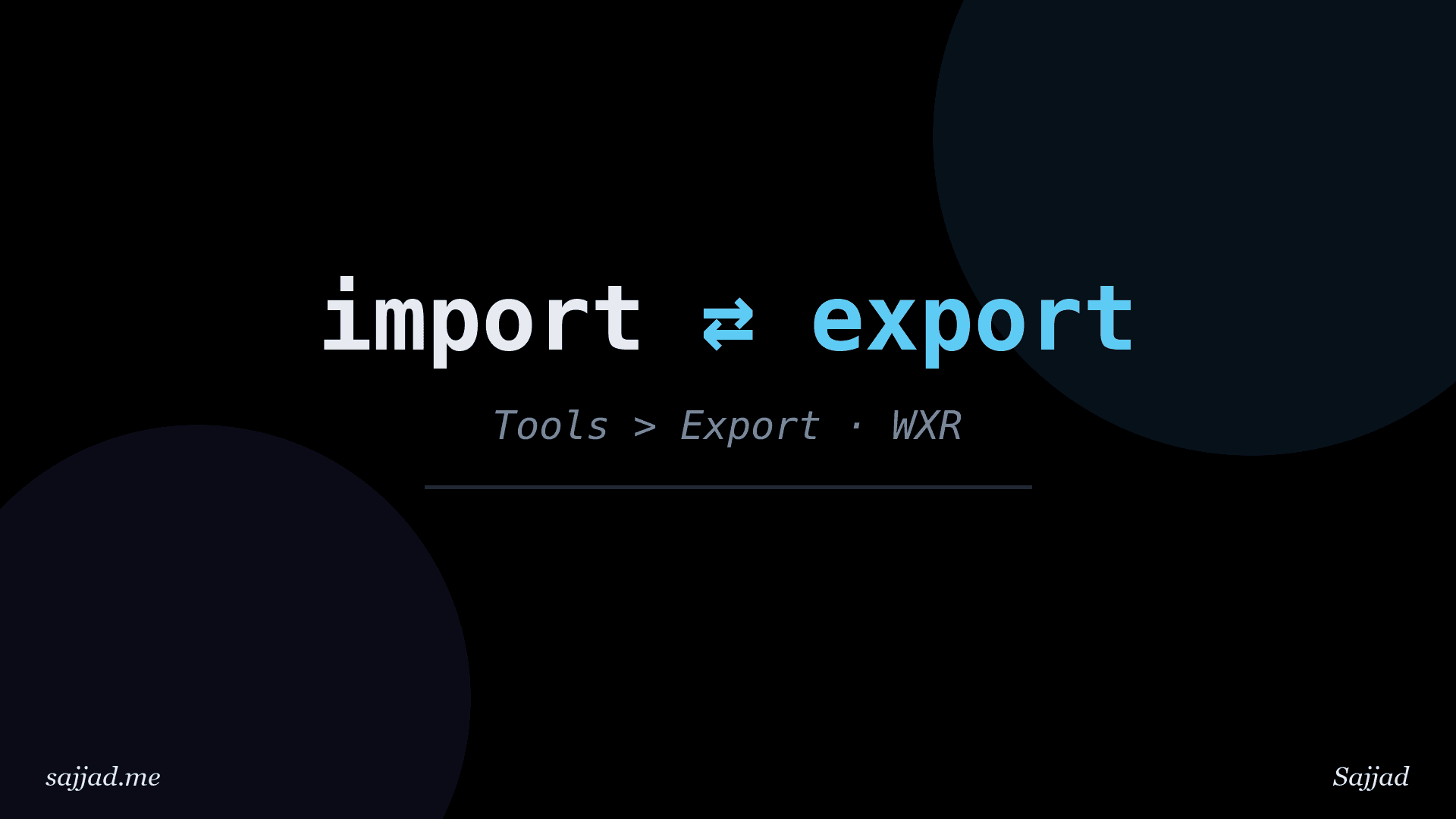 How to import and export content in WordPress?