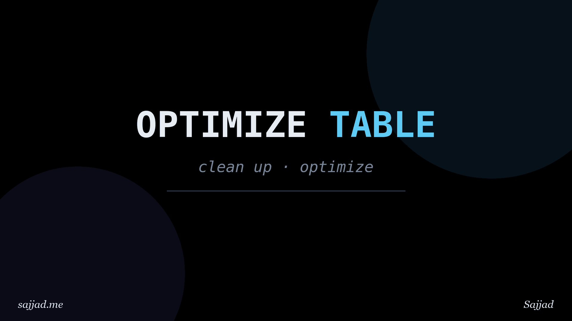 How to clean up and optimize the WordPress database?