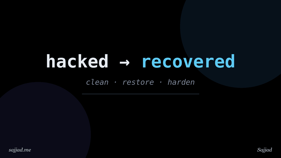 How to recover a hacked WordPress website?