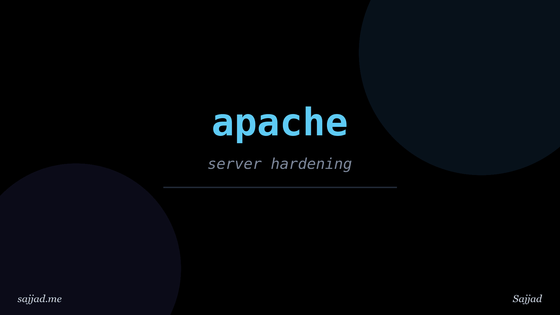 How to secure an Apache web server?