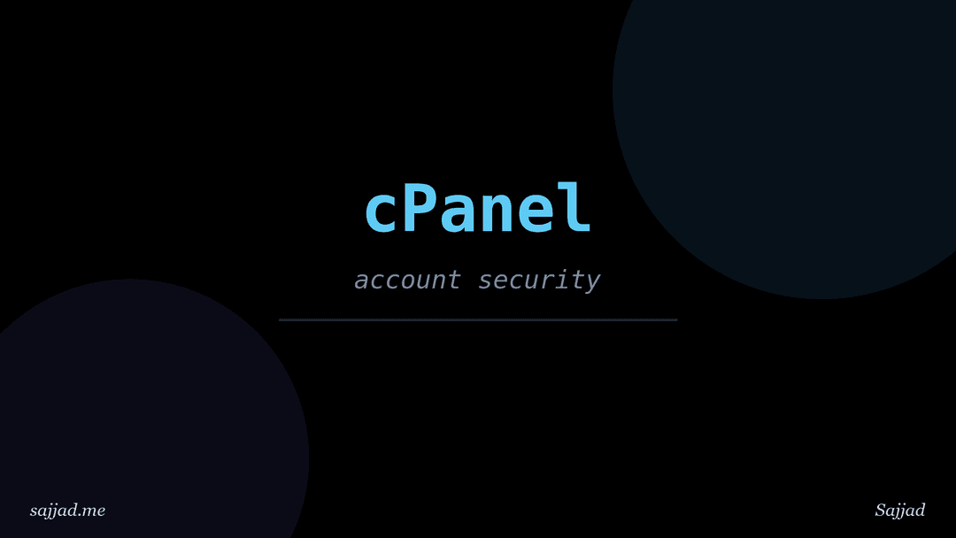 How to secure cPanel hosting accounts?