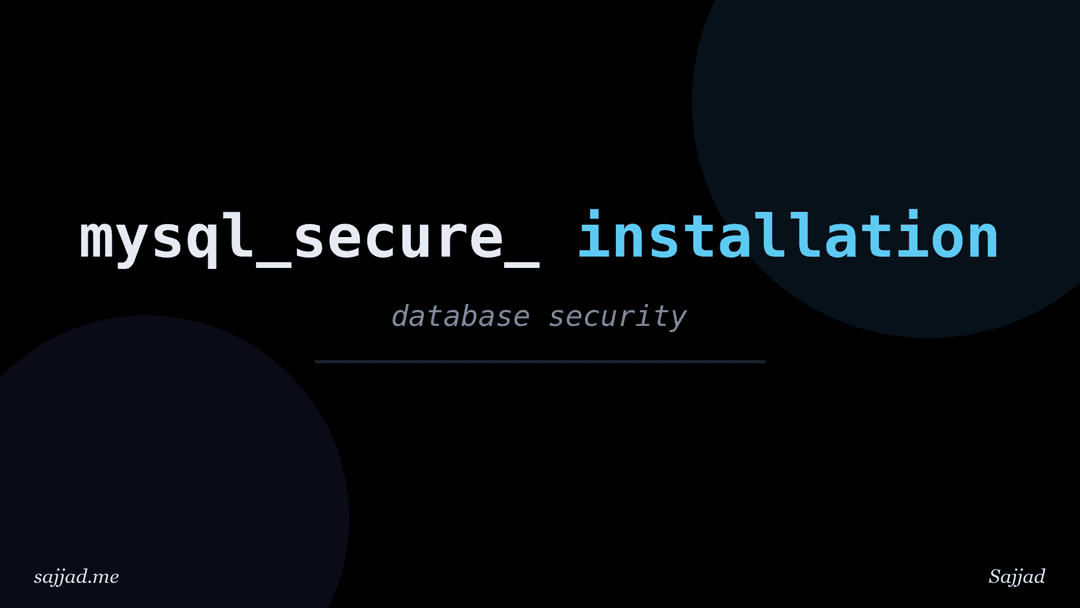 How to secure a MySQL database server?