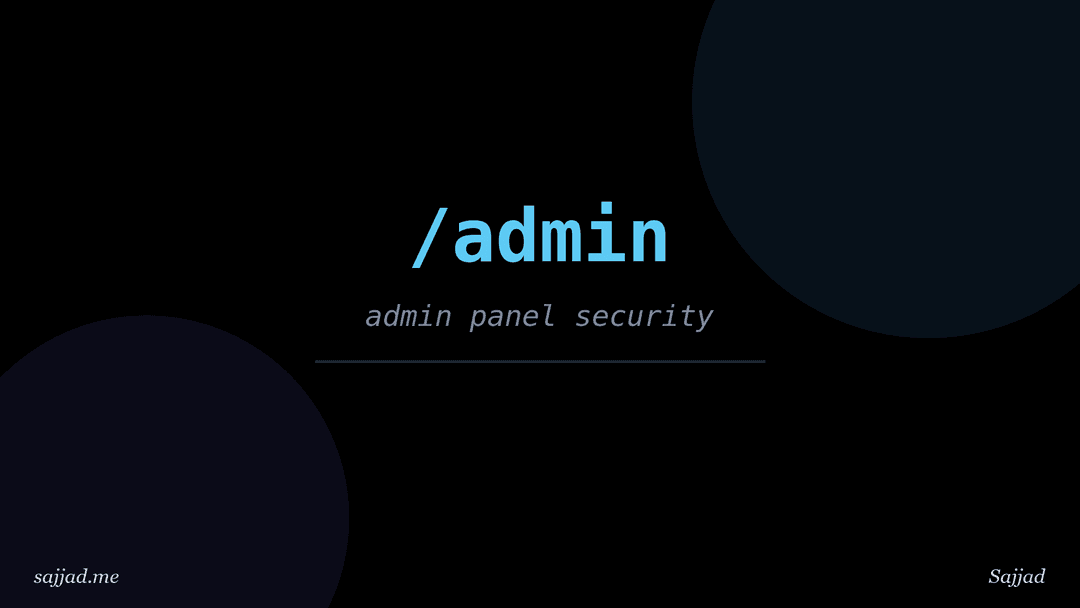 How to secure a website's admin panel?
