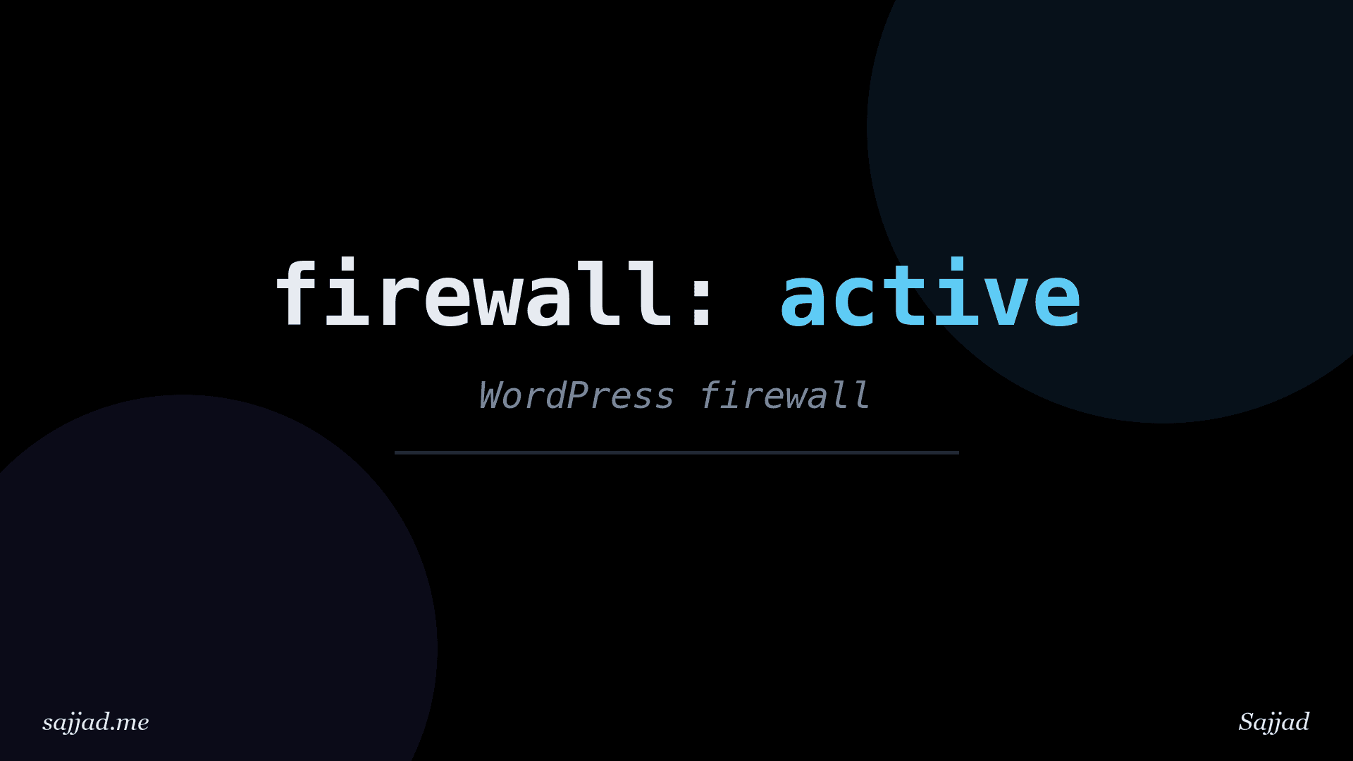 How to set up a firewall for a WordPress website?