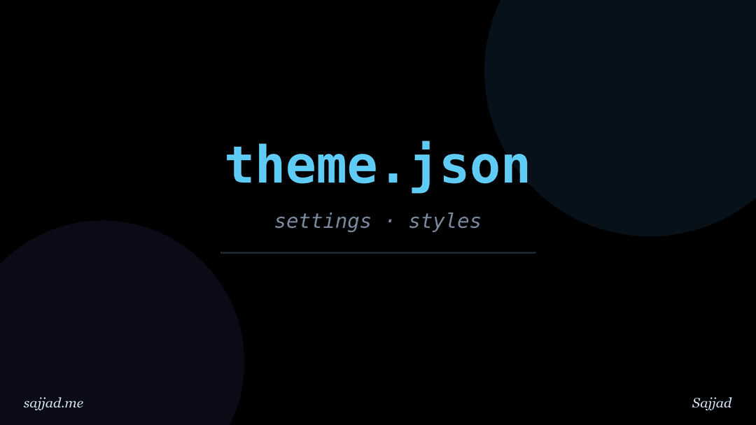 How to use theme.json in WordPress?