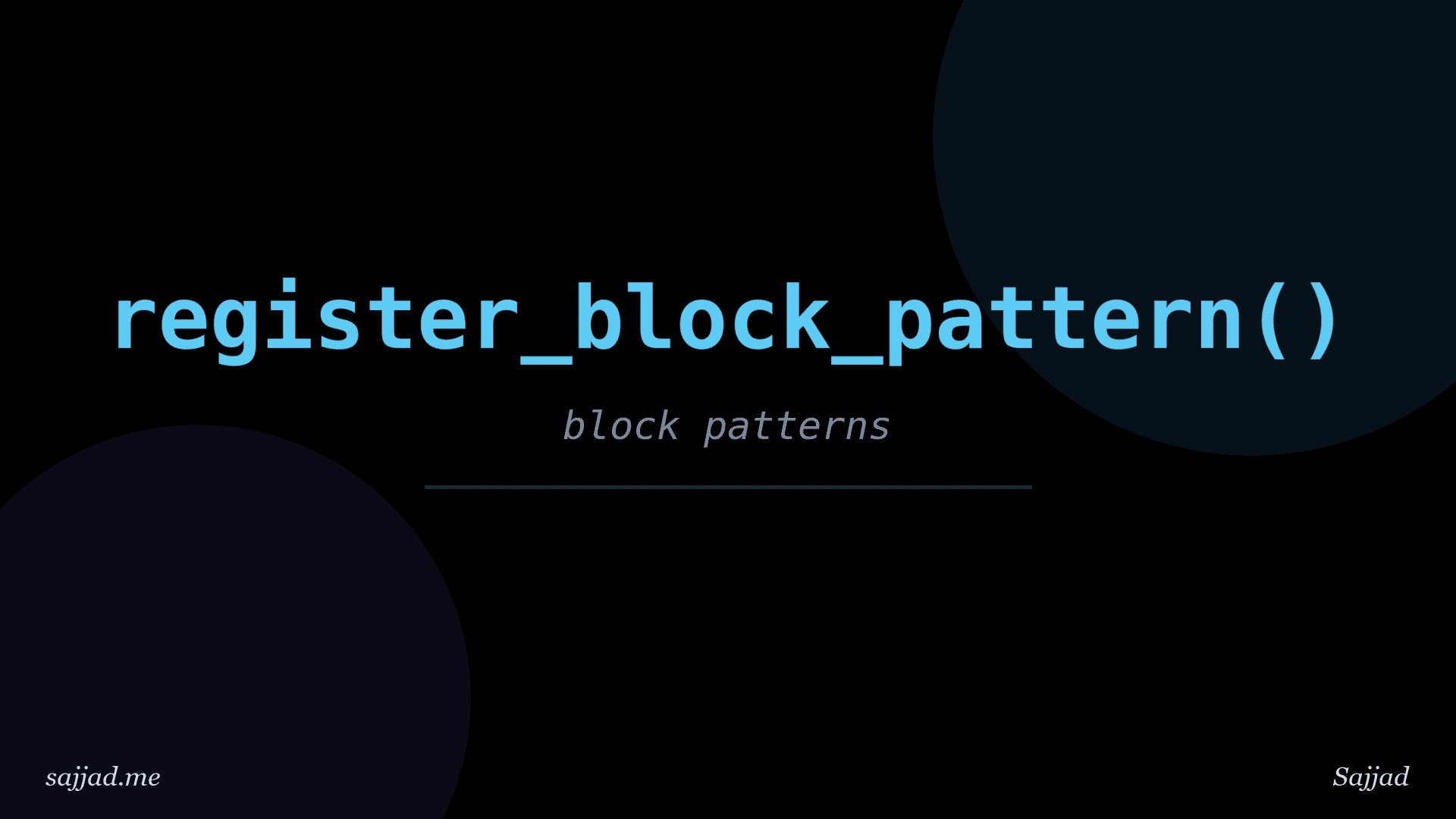 What are block patterns in WordPress and how to use them?