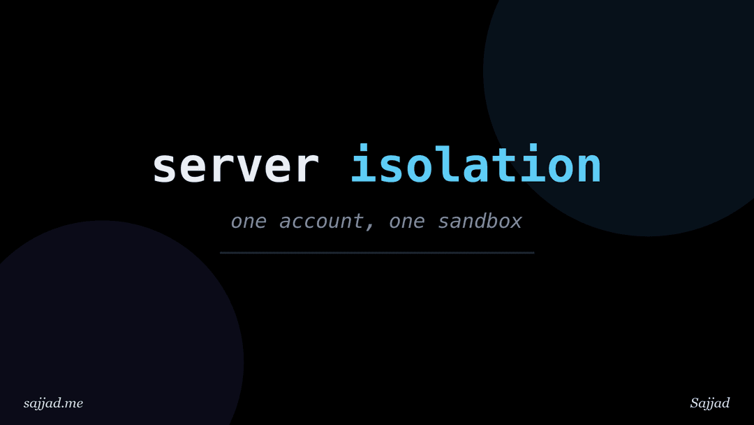 What is server isolation and why does it matter in shared hosting?