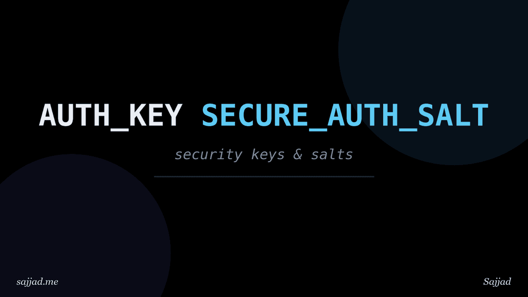 How to add security keys and salts in WordPress?