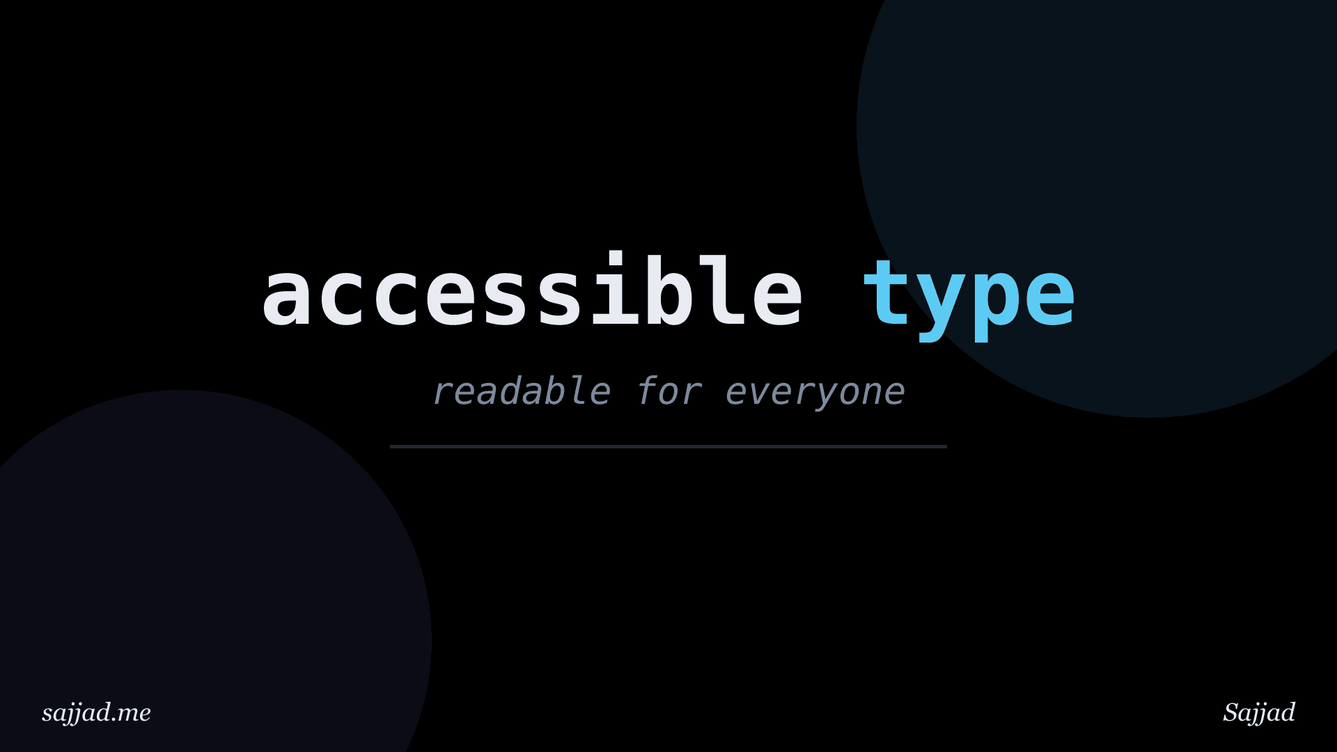 How to make typography accessible?