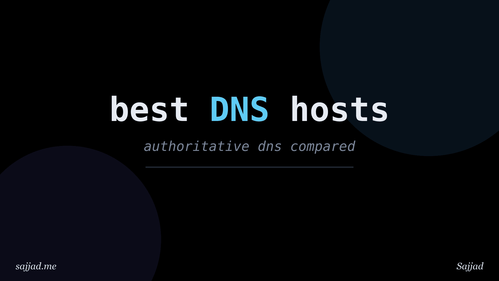 What are the best DNS providers for websites?