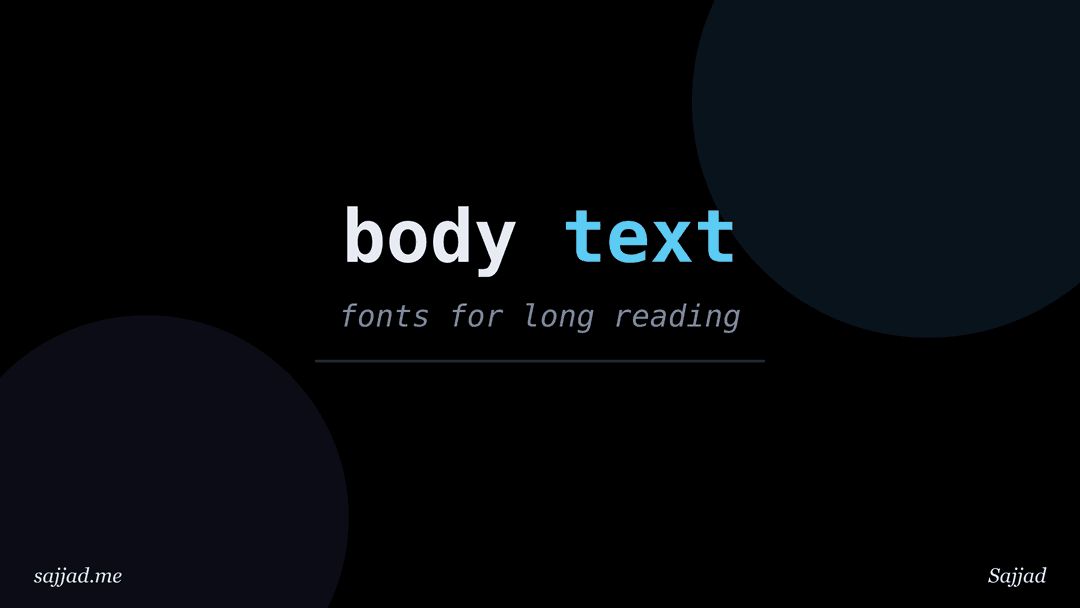 What are the best fonts for body text on the web?