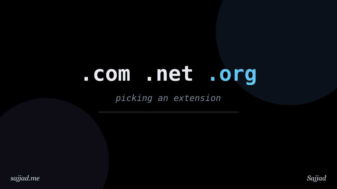 .com vs .net vs .org: which domain extension should you choose?
