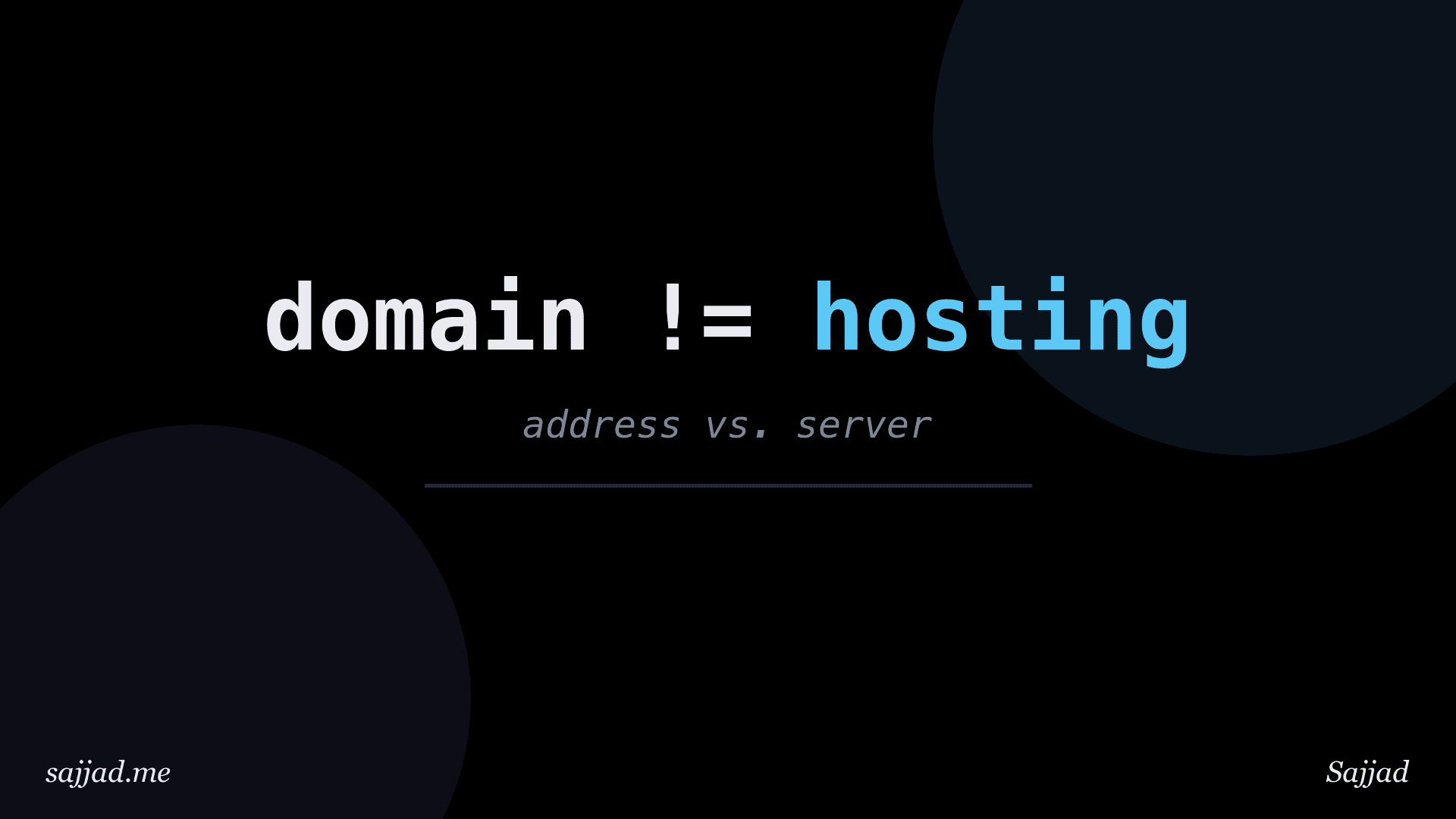 What is the difference between a domain name and web hosting?