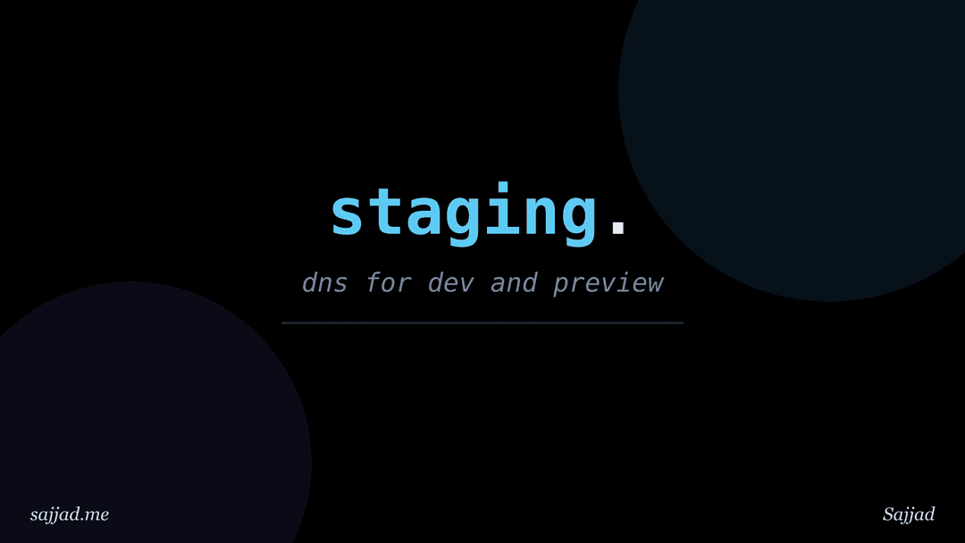 How to configure DNS for a staging or development site?