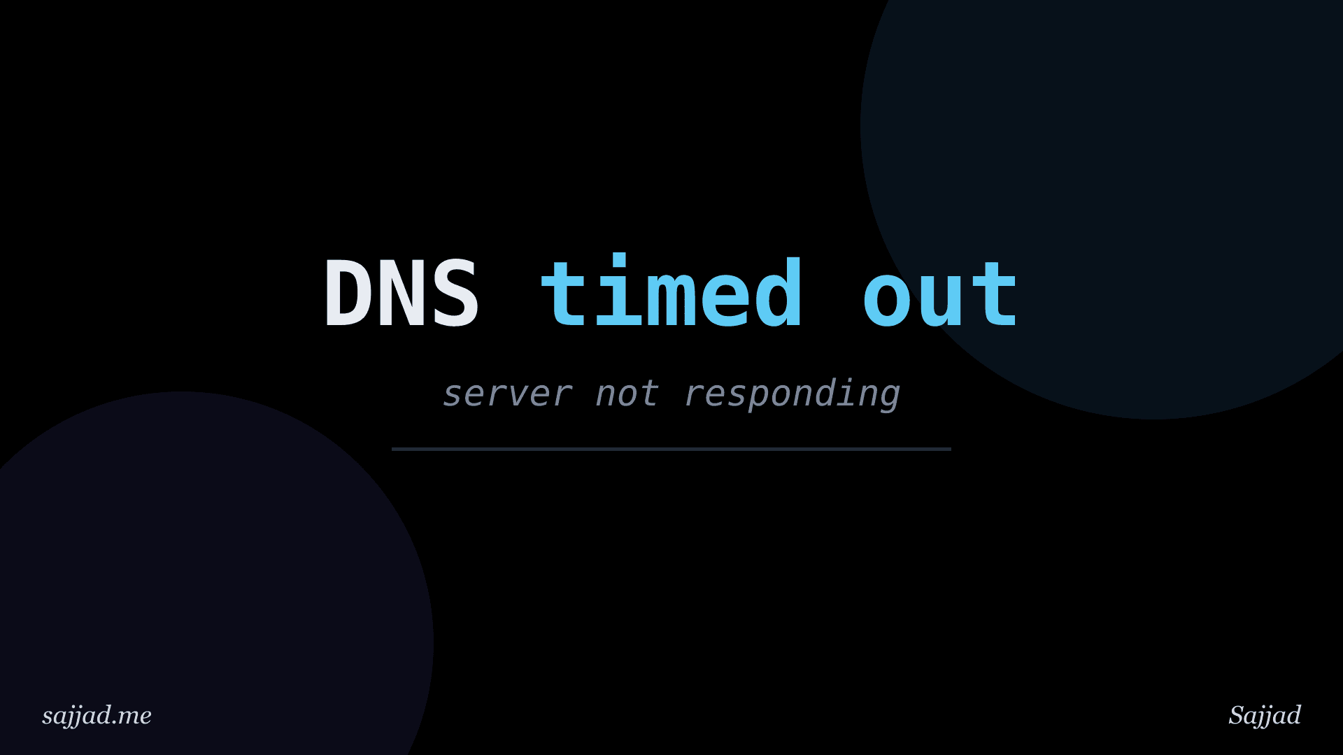 How to fix the "DNS server not responding" error?