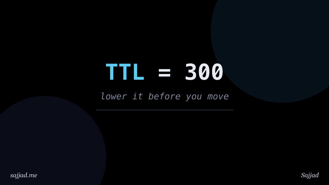 How to lower TTL before a website migration?