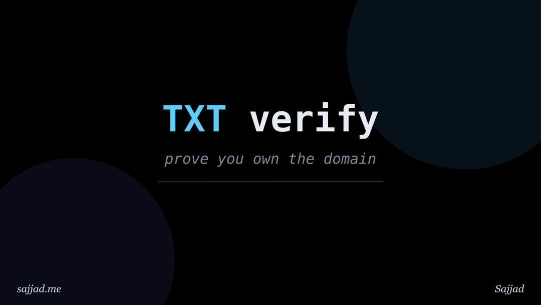How to verify domain ownership with a TXT record?