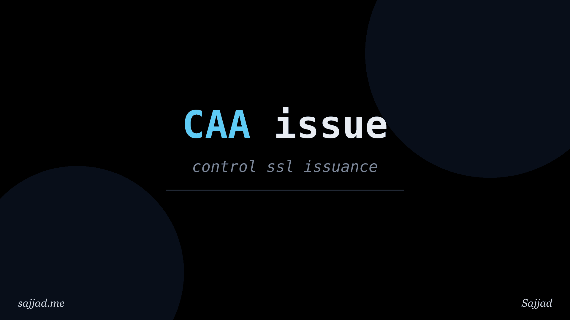 What is a CAA record and how does it control SSL issuance?