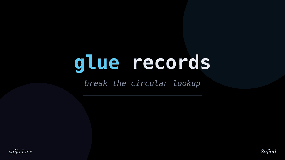 What is a glue record and why is it required?