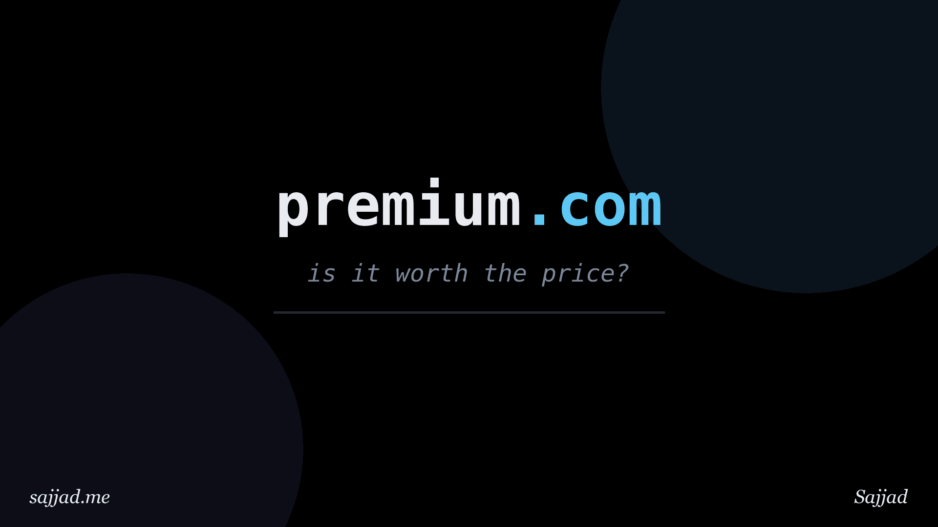 What is a premium domain name and is it worth the price?
