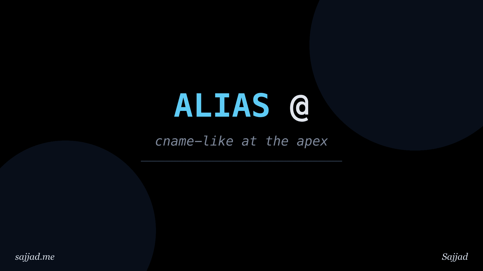 What is an ALIAS or ANAME record?