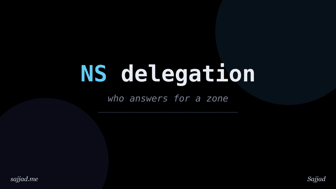 What is an NS record and how does DNS delegation work?