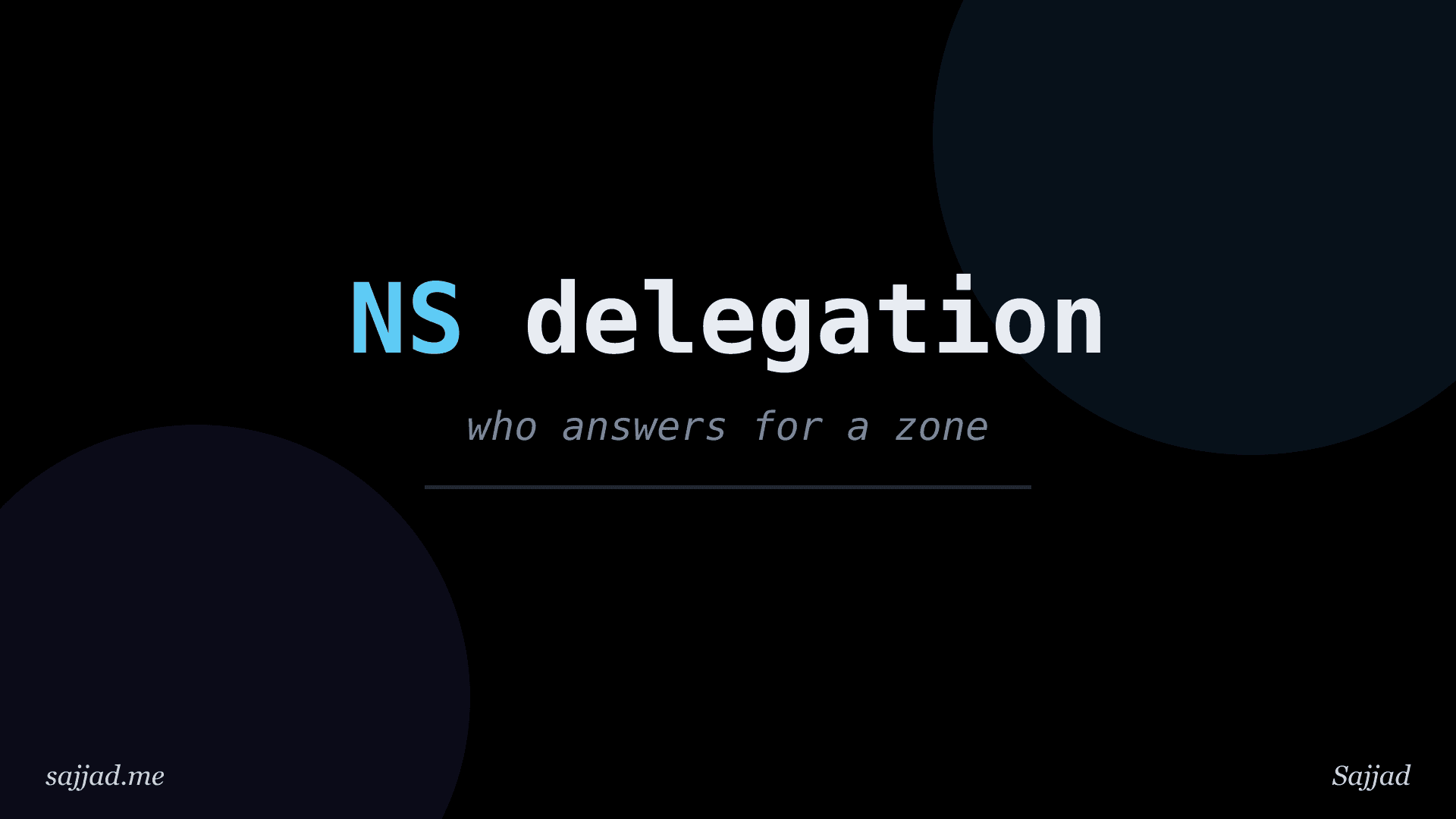 What is an NS record and how does DNS delegation work?